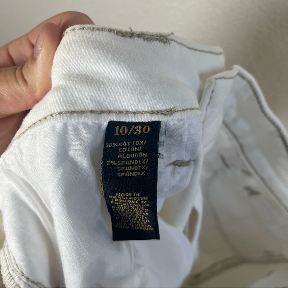 2/$30 - RACHEL Rachel Roy White Distressed Ankle Jeans 10/30 - Picture 7 of 12